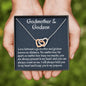 Godmother & Godson Gift Necklace, Two Hearts Necklace, Gift for Godmother, Birthday