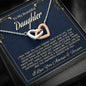 To My Daughter Necklace Gift, Daughter Birthday Gift, Two Hearts Necklace, Christmas Gift, Gift for Daughter From Mom