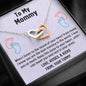 Mom To Be Gift, Two Hearts Necklace Gift For Expecting Mom, Pregnancy Gift, Mama Present From Unborn Baby, Mommy To Be Gift