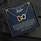 Sister Necklace Gift, Two Hearts Necklace, Gift For Soul Sister, Birthday Gift For A Sister, Best Friend Christmas Gift