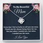 Gift for Mom, Birthday Gift for Mom,Love Knot Necklace, Present From Daughter to Mother Christmas Gift From Son