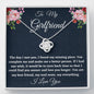 To My Girlfriend Necklace Gift, Love Knot Necklace For Her Birthday, Anniversary Gift, Gift For Her, Gift For Girlfriend