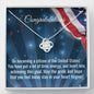New US Citizen Gift, Love Knot Necklace, American Naturalization Ceremony Gift, American Immigrant Citizenship Gift, Jewelry Gift For Her