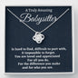 Babysitter Gift, Appreciation Gift For A Babysitter, Love Knot Necklace Personalized Gift, Jewelry Gift For Women