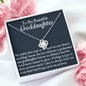 To My Goddaughter Necklace Gift, Goddaughter Gift from Godmother Love Knot Necklace Gift for First Communion, Confirmation, Birthday