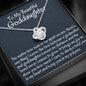 To My Goddaughter Necklace Gift, Goddaughter Gift from Godmother Love Knot Necklace Gift for First Communion, Confirmation, Birthday