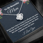 Gift for Mom, Birthday Gift for Mom,Love Knot Necklace, Present From Daughter to Mother Christmas Gift From Son