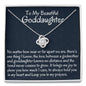 To My Goddaughter Necklace Gift, Goddaughter Gift from Godmother Love Knot Necklace Gift for First Communion, Confirmation, Birthday