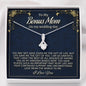 Bonus Mom Gift On My Wedding Day, Stepmother Wedding Gift from Bride, Beautiful Necklace, To Stepmom of the Bride Gift, Wedding Jewelry for Stepmom