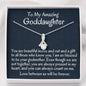 To My Goddaughter Gift, Goddaughter Gift from Godmother Alluring Beauty Necklace Gift for Baptism, Confirmation, Graduation Birthday