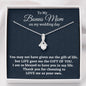 Stepmother Wedding Gift from Bride, Beautiful Necklace, Bonus Mom Gift, To Stepmom of the Bride Gift, Wedding Jewelry for Stepmom