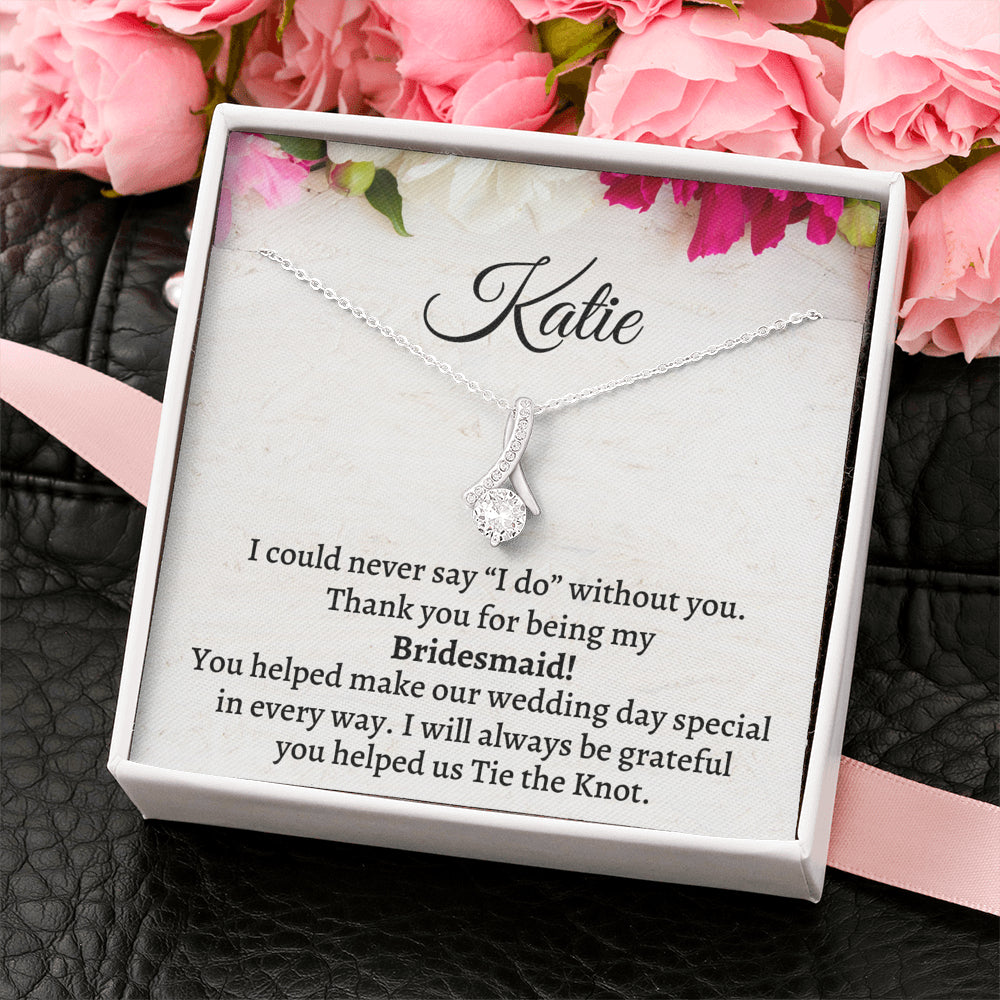 Bridesmaid Thank You Gift From Bride, Personalized Bridesmaid Thank You Gift, Beautiful Necklace, Appreciation Gift, Bridesmaid Jewelry Gift