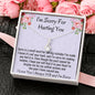I'm Sorry Gift, Forgive me Jewelry, Apology Necklace For Wife Girlfriend, Beautiful Necklace, Sorry Gift Friend, Sorry Partner