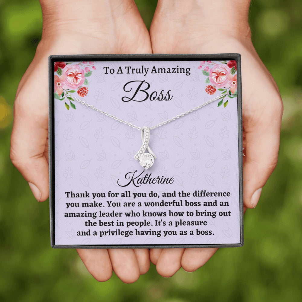 Boss Gift for Women Boss, Personalized Beautiful Necklace, Boss Lady Jewelry Gift, Appreciation Thank You Gift For An Amazing Boss