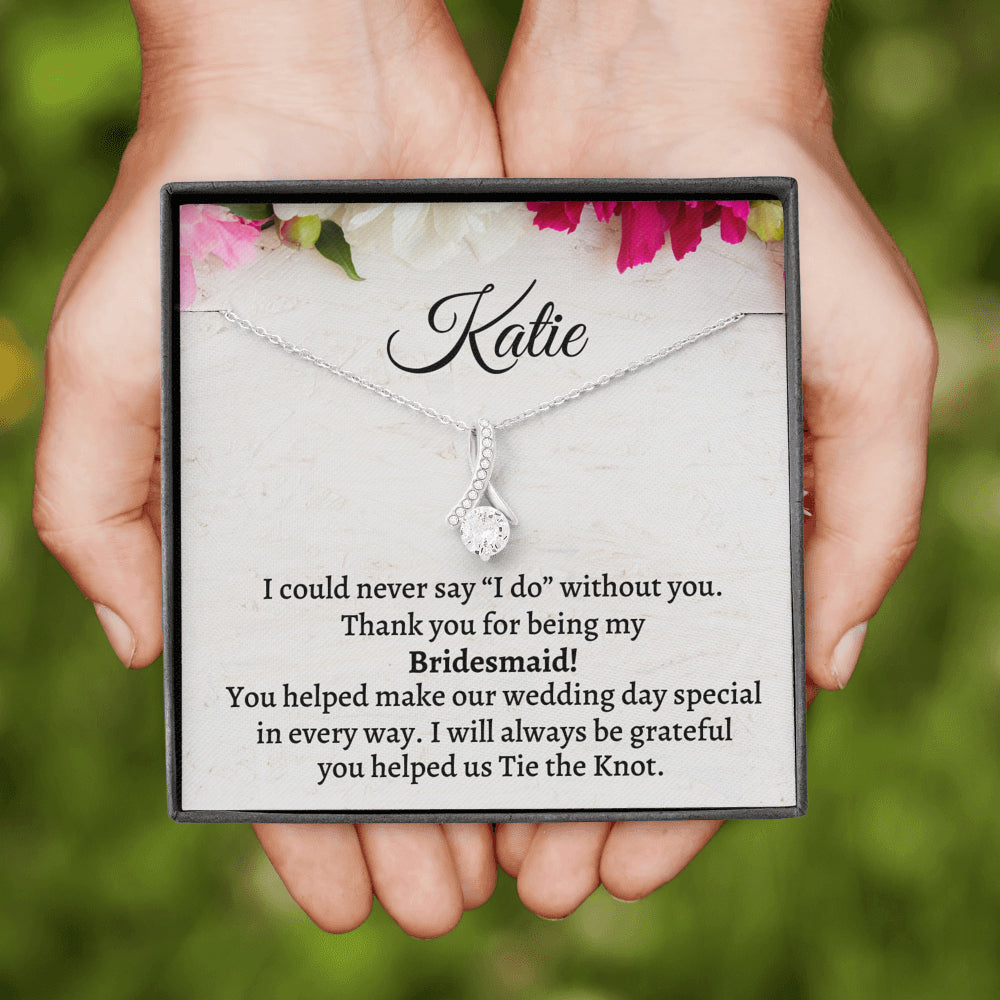 Bridesmaid Thank You Gift From Bride, Personalized Bridesmaid Thank You Gift, Beautiful Necklace, Appreciation Gift, Bridesmaid Jewelry Gift