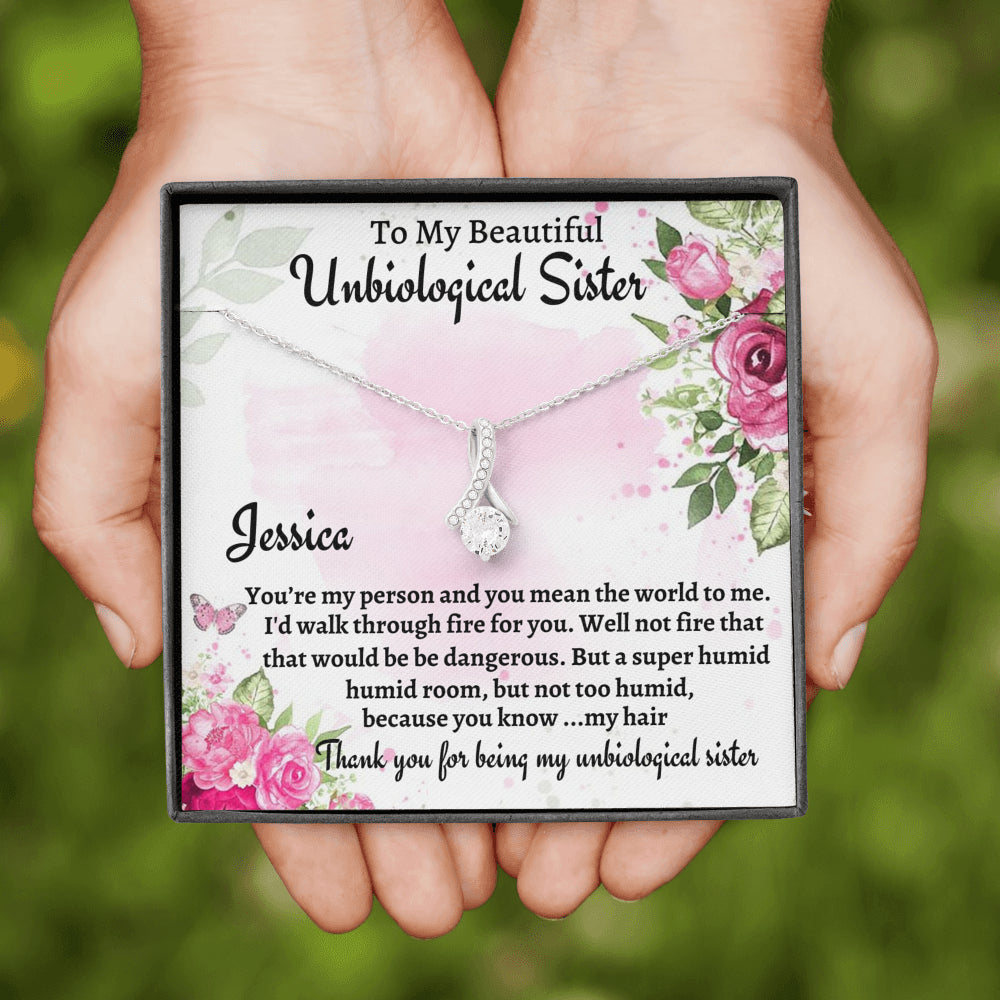 Unbiological Sister Gift, Personalized Beautiful Necklace, Gift For A Soul Sister, Birthday Gift For A Friend, Best Friend Christmas Gift