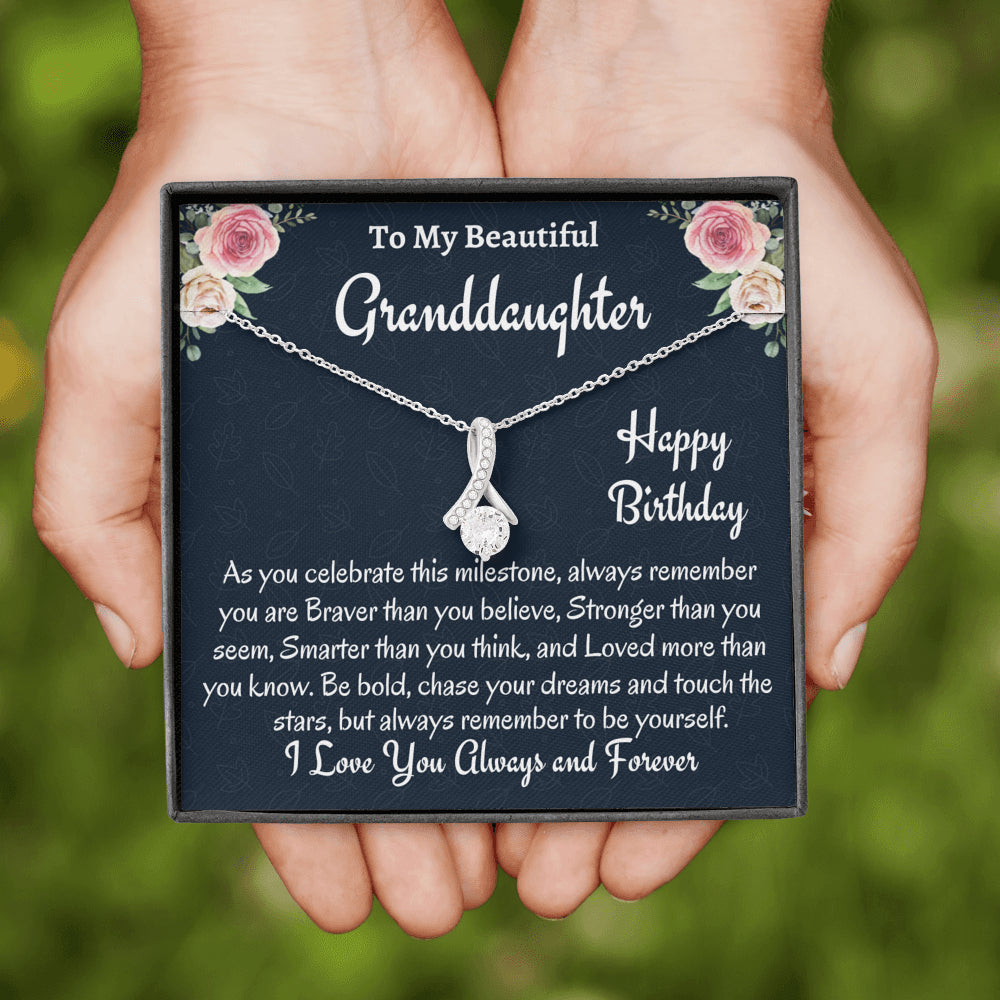 To My Granddaughter Birthday Gift, Beautiful Necklace, Gift For Granddaughter From Grandma, Birthday Jewelry, Grandfather to Granddaughter