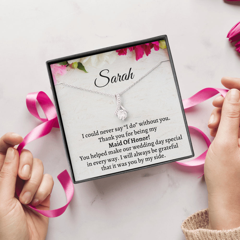 Maid of Honor Thank You Gift From Bride,Personalized Maid of Honor Thank You Gift, Beautiful Necklace, Appreciation Gift, Jewelry Gift, Matron of Honor Gift