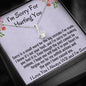 I'm Sorry Gift, Forgive me Jewelry, Apology Necklace For Wife Girlfriend, Beautiful Necklace, Sorry Gift Friend, Sorry Partner