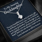 To My Goddaughter Gift, Goddaughter Gift from Godmother Alluring Beauty Necklace Gift for Baptism, Confirmation, Graduation Birthday