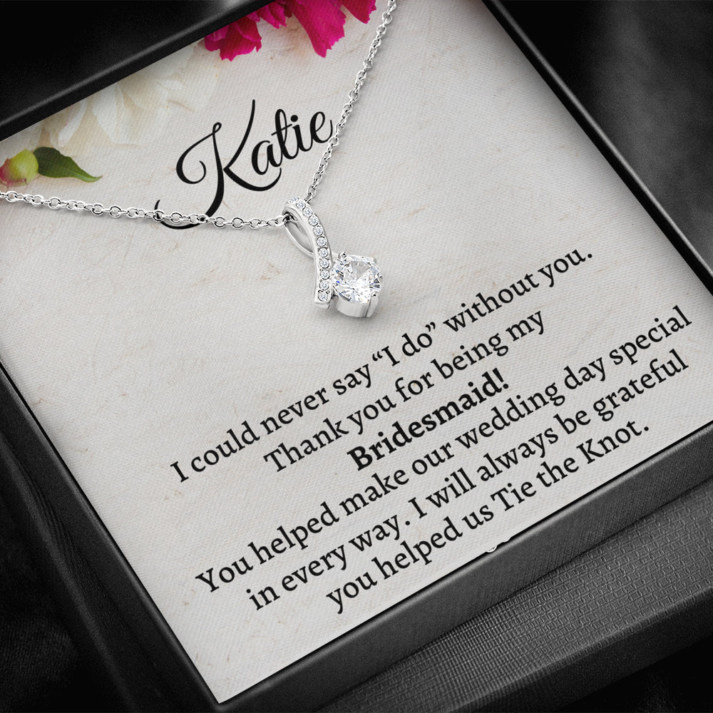 Bridesmaid Thank You Gift From Bride, Personalized Bridesmaid Thank You Gift, Beautiful Necklace, Appreciation Gift, Bridesmaid Jewelry Gift