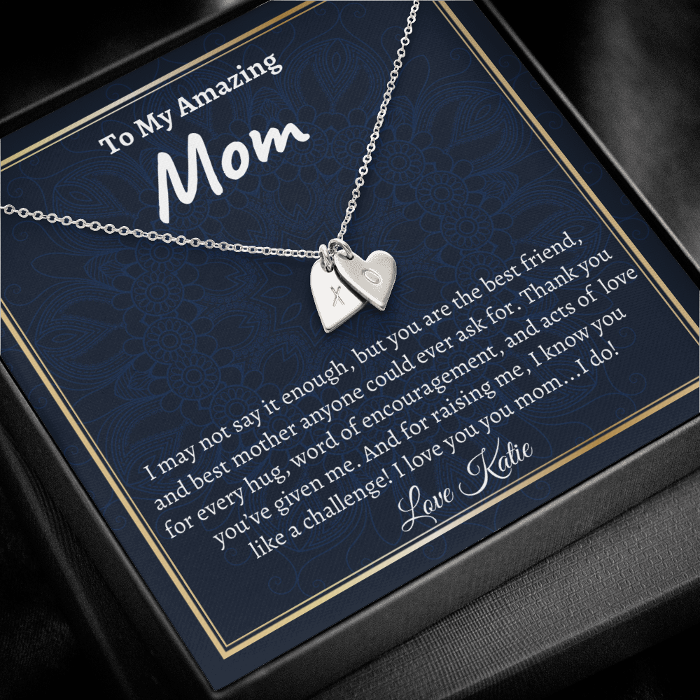 Funny Mother's Day Gift, Mom Gift From Daughter Necklace, Beautiful Hearts Necklace, Christmas Gift, Mom Gift Idea, Mom Gift From Son
