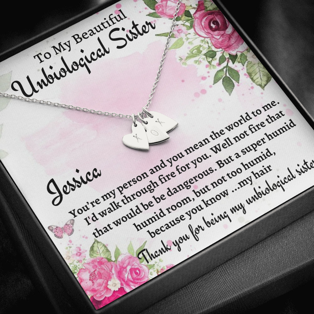 Unbiological Sister Gift, Sweetest Hearts Necklace, Gift For Soul Sister, Birthday Gift For A Friend, Best Friend Christmas Gift