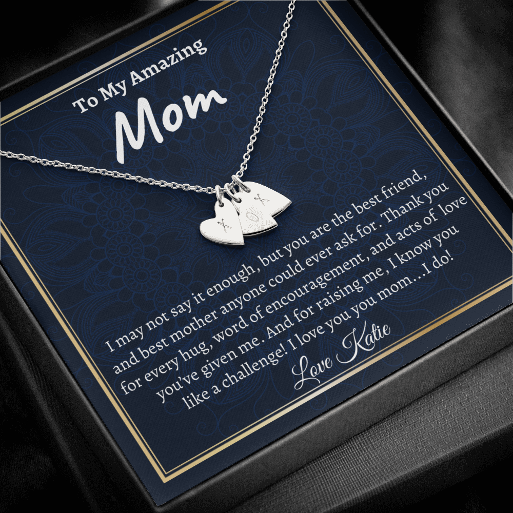 Funny Mother's Day Gift, Mom Gift From Daughter Necklace, Beautiful Hearts Necklace, Christmas Gift, Mom Gift Idea, Mom Gift From Son