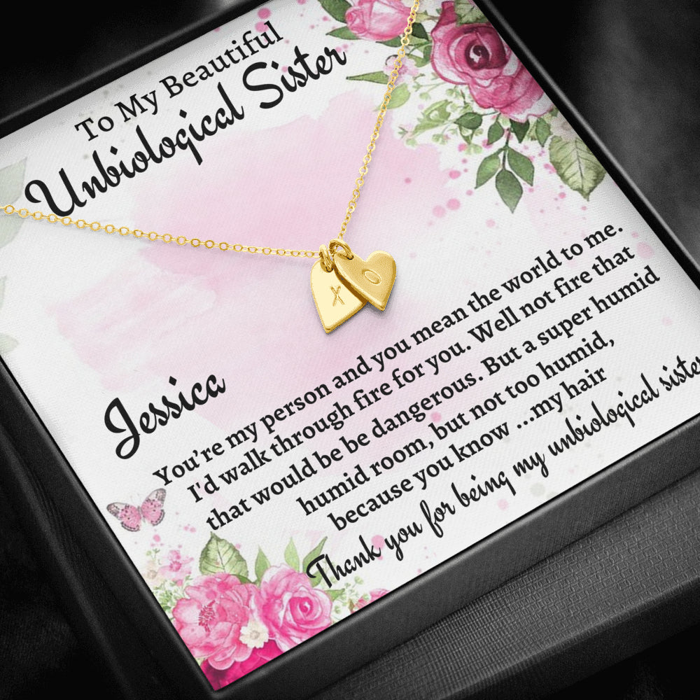 Unbiological Sister Gift, Sweetest Hearts Necklace, Gift For Soul Sister, Birthday Gift For A Friend, Best Friend Christmas Gift