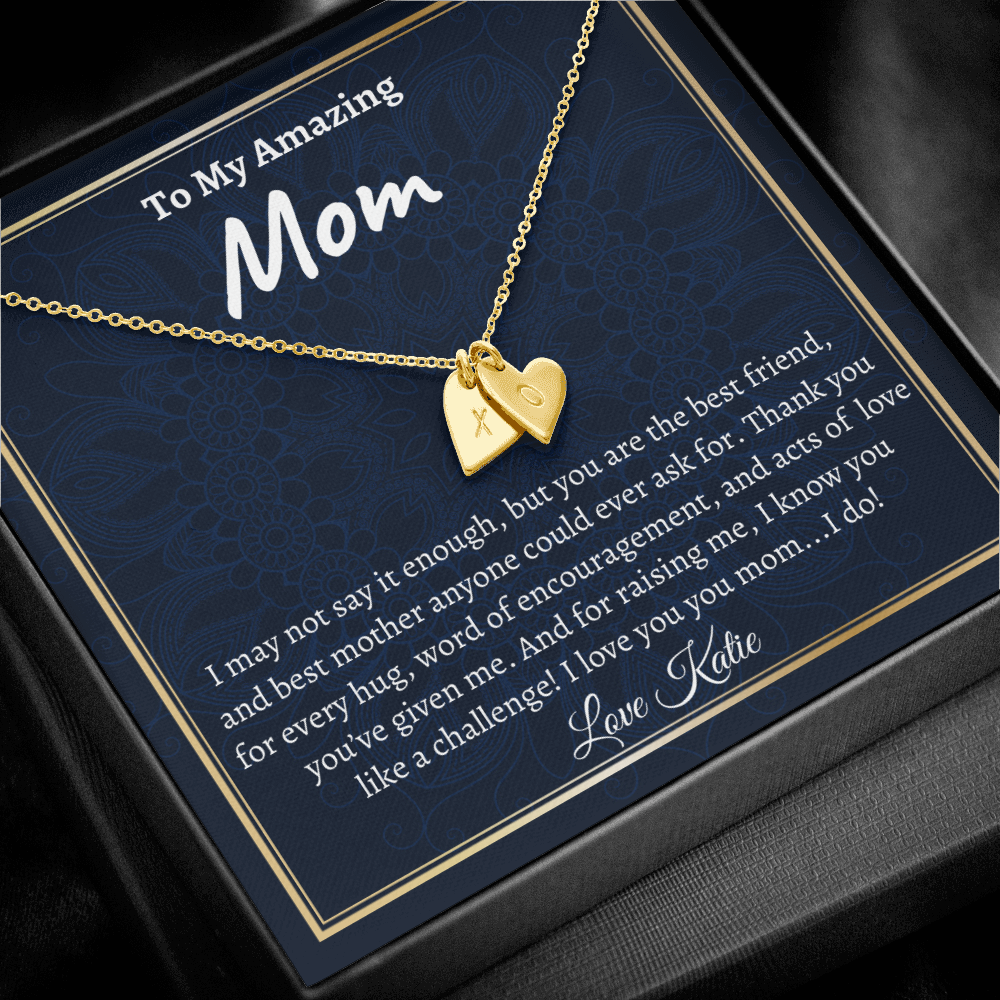 Funny Mother's Day Gift, Mom Gift From Daughter Necklace, Beautiful Hearts Necklace, Christmas Gift, Mom Gift Idea, Mom Gift From Son
