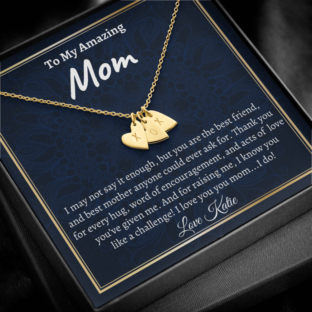 Funny Mother's Day Gift, Mom Gift From Daughter Necklace, Beautiful Hearts Necklace, Christmas Gift, Mom Gift Idea, Mom Gift From Son