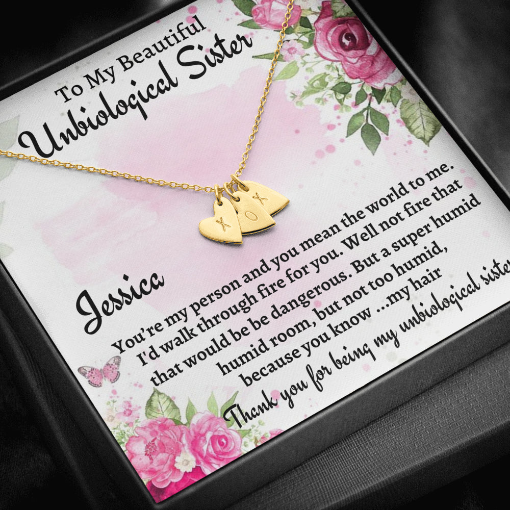 Unbiological Sister Gift, Sweetest Hearts Necklace, Gift For Soul Sister, Birthday Gift For A Friend, Best Friend Christmas Gift