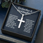 Godmother & Goddaughter Cross Gift Necklace, Gift for Baptism, Confirmation, Graduation Birthday