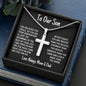 To Our Son On Your Graduation - Cross Necklace