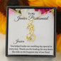 Junior Bridesmaid Gift Necklace, Giraffe Necklace Personalized Flower Girl Gift for Junior Bridesmaid, Jewelry for jr Bridesmaid