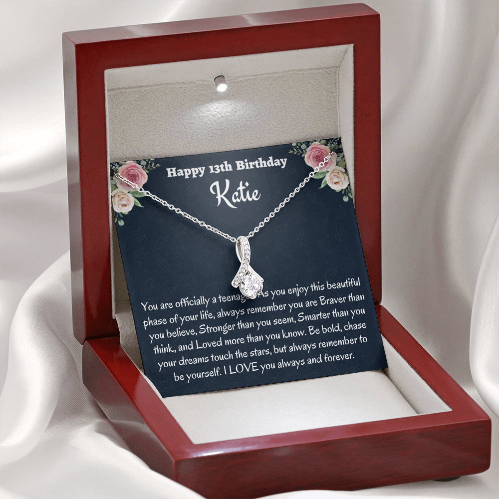 Personalized Thirteenth Birthday Gift, Gift for 13 year old Girl, Beautiful Necklace, Birthday Present for 13 Year Old, Teen Birthday Gift, Officially A Teenager Gift.