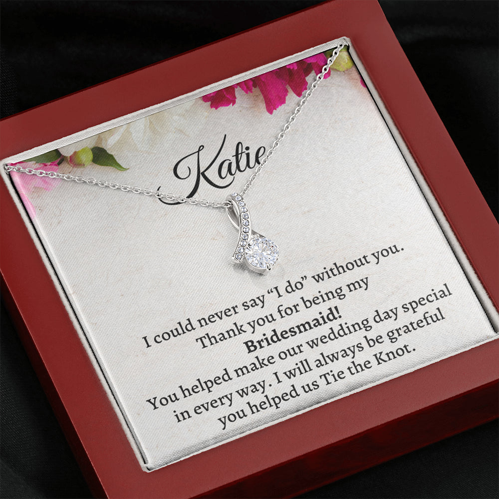 Bridesmaid Thank You Gift From Bride, Personalized Bridesmaid Thank You Gift, Beautiful Necklace, Appreciation Gift, Bridesmaid Jewelry Gift