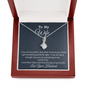 To My Wife Gift, Beautful Necklace, Valentine’s Gift For Wife or Soulmate, Birthday Gift From Husband, Gift For Her
