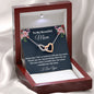 Gift for Mom, Birthday Gift for Mom, Two Hearts Necklace, Present From Daughter to Mother Christmas Gift From Son