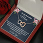 Gift for Mom, Birthday Gift for Mom, Two Hearts Necklace, Present From Daughter to Mother Christmas Gift From Son