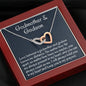 Godmother & Godson Gift Necklace, Two Hearts Necklace, Gift for Godmother, Birthday