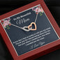 Gift for Mom, Birthday Gift for Mom, Two Hearts Necklace, Present From Daughter to Mother Christmas Gift From Son