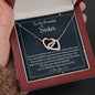 To My Sister Necklace Gift, Two Hearts Necklace, Birthday Gift For A Sister, Christmas Gift, Gift For Soul Sister, My Best Friend