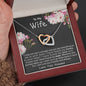 Jewelry Gift For Wife, Gift for Wife Two Hearts Necklace, Christmas Gift for Wife, On her Birthday Gift, Anniversary Gift To My Soulmate Gift