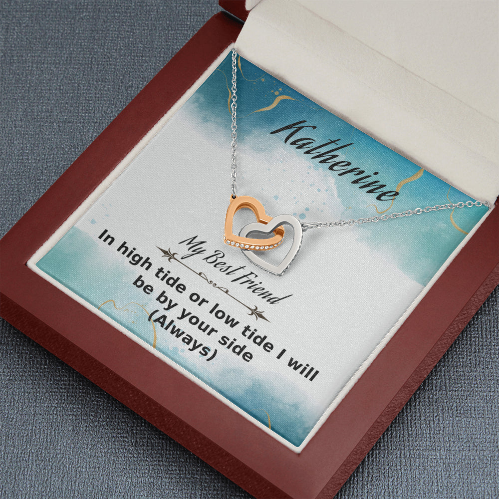 Best Friend Gift, Personalized Two Hearts Necklace Gift For Your Best Friend, Sister Gift, Unbiological Sister Gift