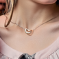 Stepmother Wedding Gift from Bride, Two Hearts Necklace, Bonus Mom Gift, To Stepmom of the Bride Gift, Wedding Jewelry for Stepmom