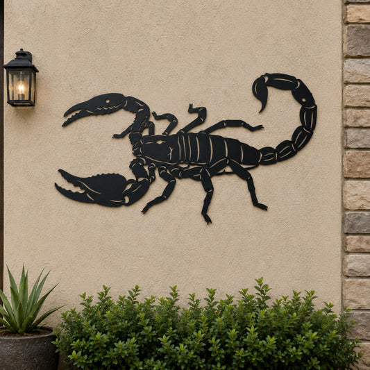 Scorpion Metal Wall Art, Desert Wildlife Decor, Gothic Insect Steel Wall Hanging