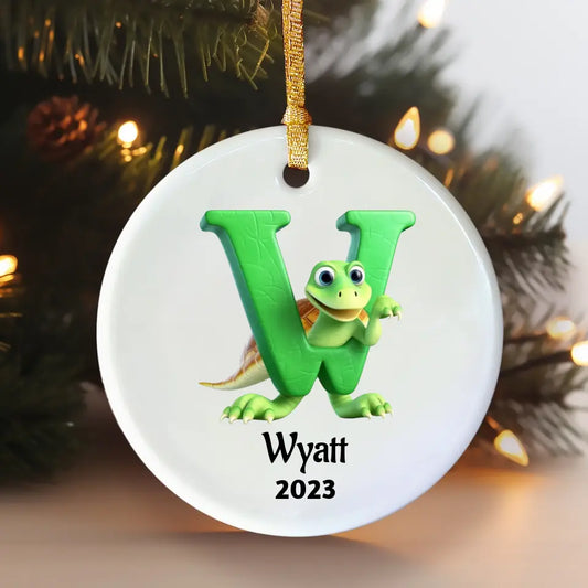 Custom Initial Circle Ornament