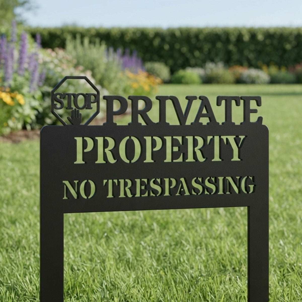 Personalized Metal Private Property No Trespassing Sign