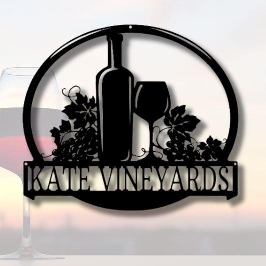 Personalized Winery Sign, Custom Name Vineyard Sign, Last Name Winery Sign, Wine Lover Gift, Home Decor Sign, Vine Tinto Sign, Gift For Her